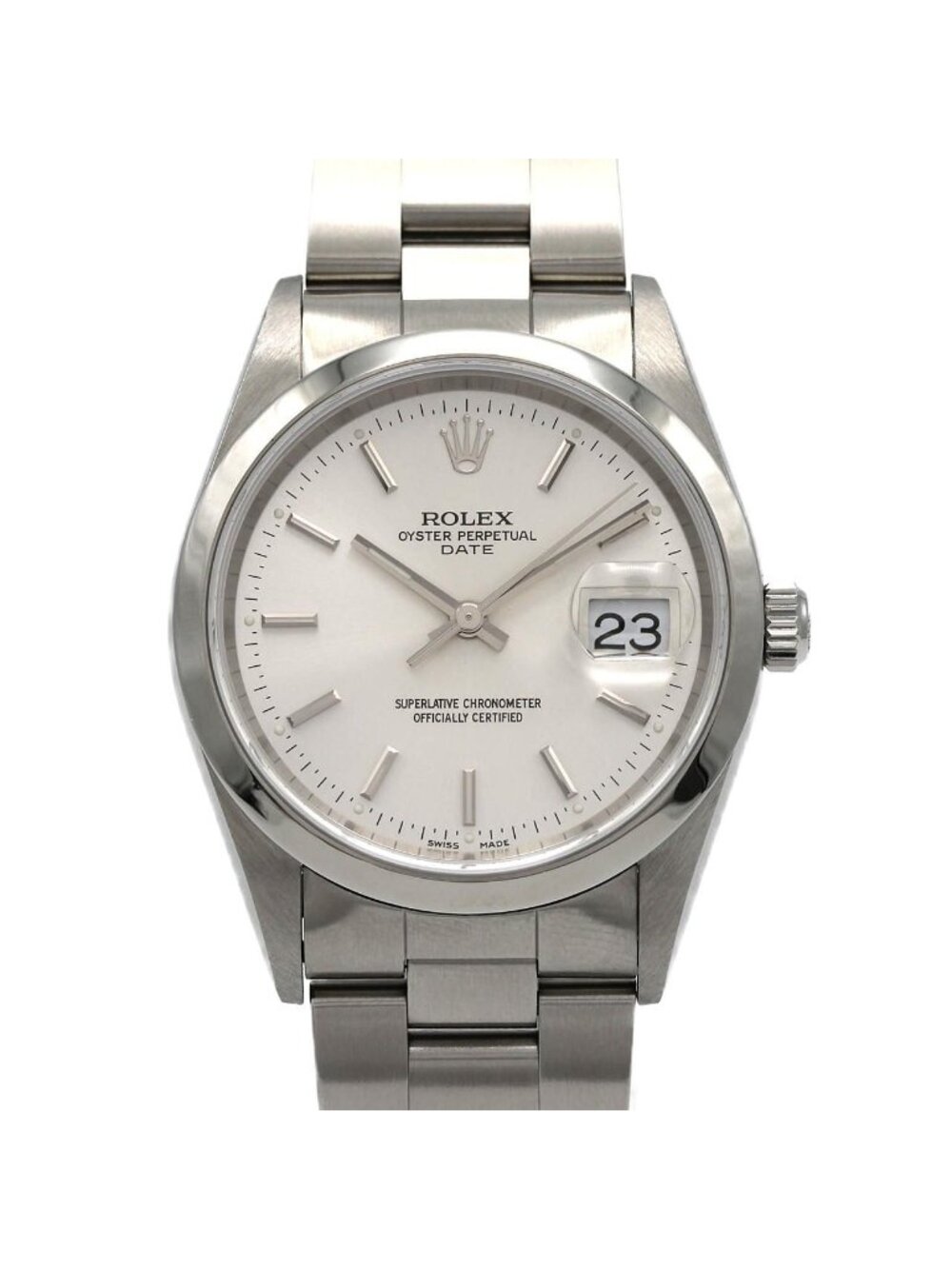 Rolex Oyster Perpetual Date SS Automatic Watch
